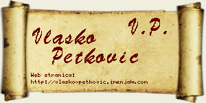 Vlaško Petković vizit kartica